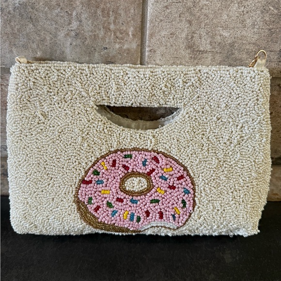 India Handbags - VIRAL Beaded Donut Design Clutch/crossbody